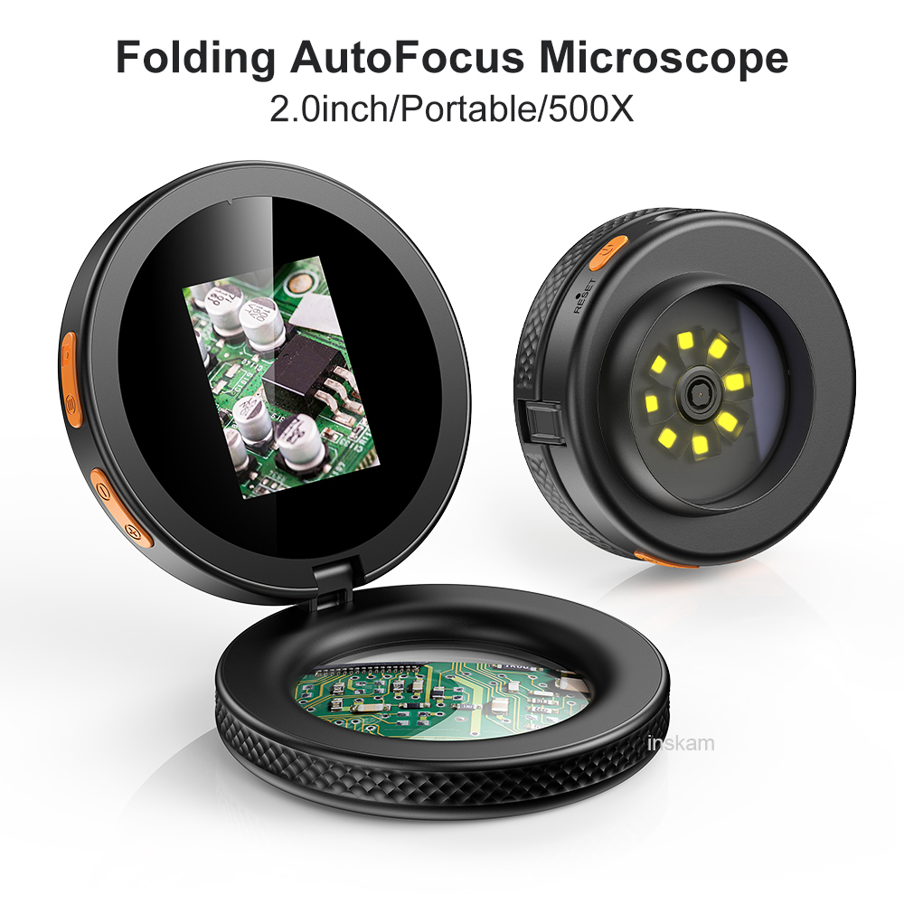 Digital Magnifier Reading - Otomatik Odaklama Mikroskop Mini 500X Büyüteç