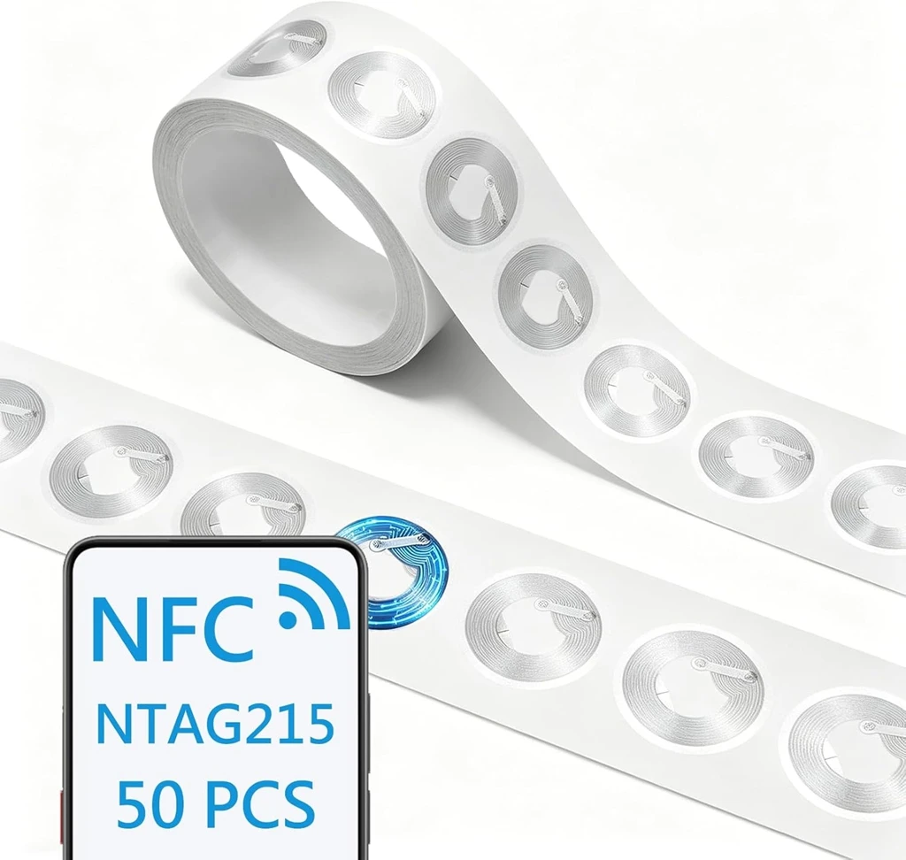 Nfc Tag Programmable - 13.56MHz NTAG215 NFC Etiket Çıkartmaları ISO14443A