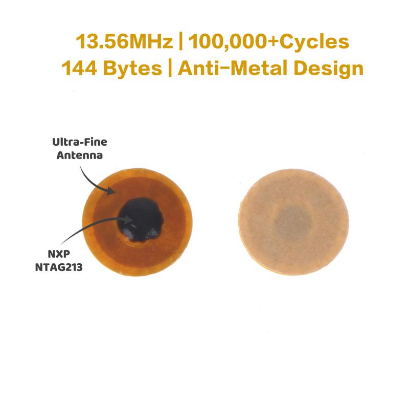 Nfc Tag Programmable - NXP NTAG213 NFC Etiketleri Programlanabilir 6MM