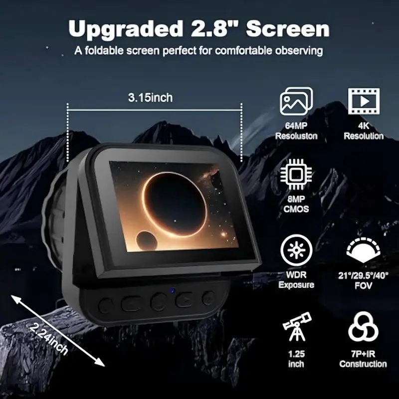 64MP 2,8 inç Ekranlı 4K Elektr - Electronics & Tech Gadgets incelemesi ve fiyatı