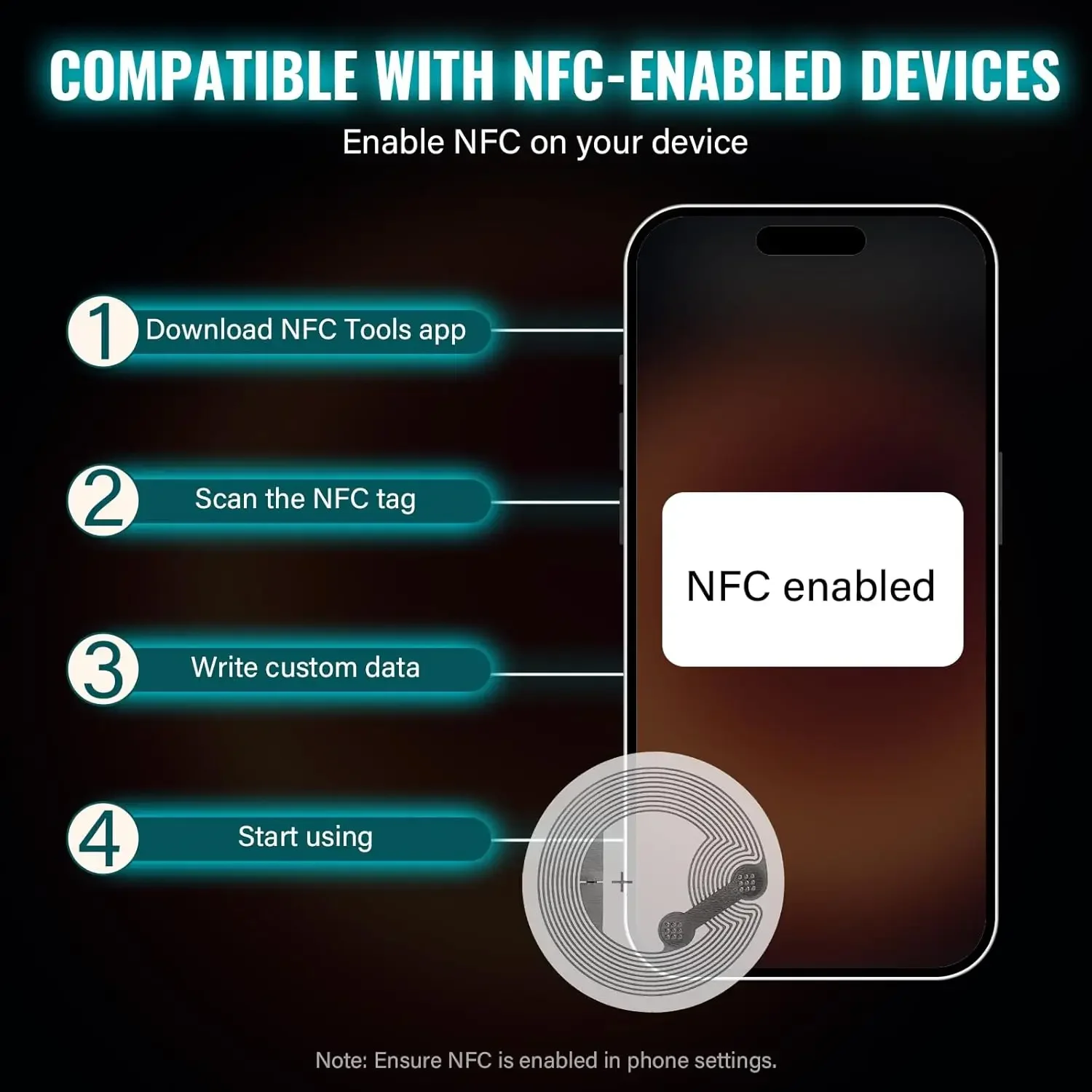 13.56MHz NTAG215 NFC Etiket Çı - Nfc Tag Programmable incelemesi ve fiyatı